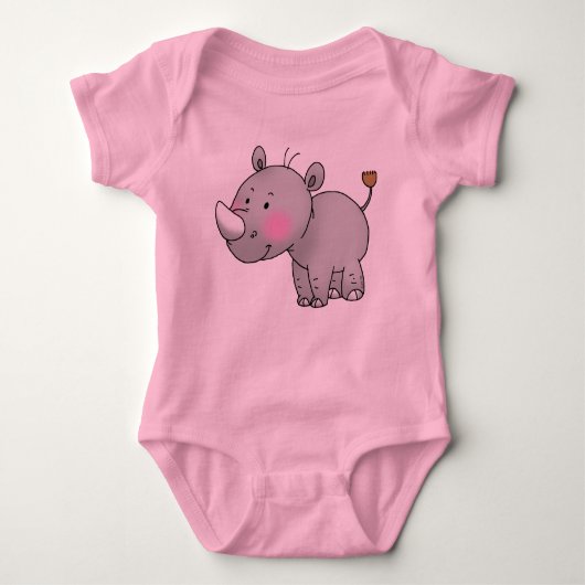 schattige baby rhino romper (Voorkant)