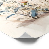 Schattige Baby Rhino Waterverf Nursery Poster (Hoek)