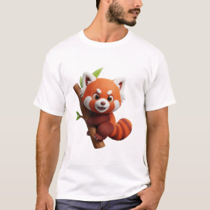 SCHATTIGE BABY RODE PANDA T-SHIRT