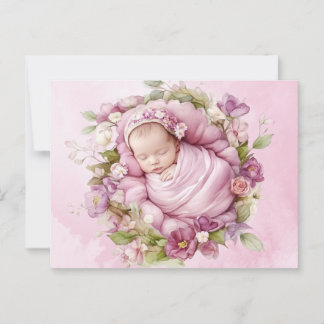 Schattige Baby Roze briefkaart