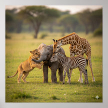 Schattige Baby savannedieren