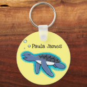 schattige baby schildpad cartoon sleutelhanger (Voorkant)