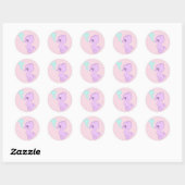 Schattige Baby Seahorse Ronde Sticker (Vel)