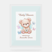 Schattige Baby shower acryl teken Acryl Bord (Voorkant)