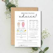 Schattige Baby shower advies en voorspellingen Kaa Kaart