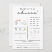 Schattige Baby shower advies en voorspellingen Kaa Kaart (Voorkant)