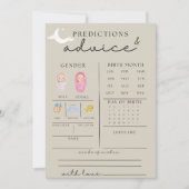 Schattige Baby shower advies en voorspellingen Kaa Kaart (Voorkant)