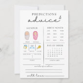 Schattige Baby shower advies en voorspellingen Kaa Kaart (Voorkant)