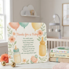 Schattige Baby shower Boeken voor Baby Enclosure K Informatiekaartje