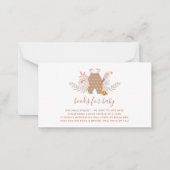 Schattige Baby shower Boho Boeken voor Baby Behuiz Notitiekaartje (Voorkant)