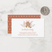 Schattige Baby shower Boho Boeken voor Baby Behuiz Notitiekaartje (Voorkant / Achterkant in situ)