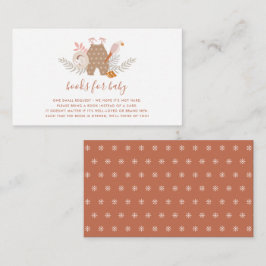 Schattige Baby shower Boho Boeken voor Baby Behuiz Notitiekaartje