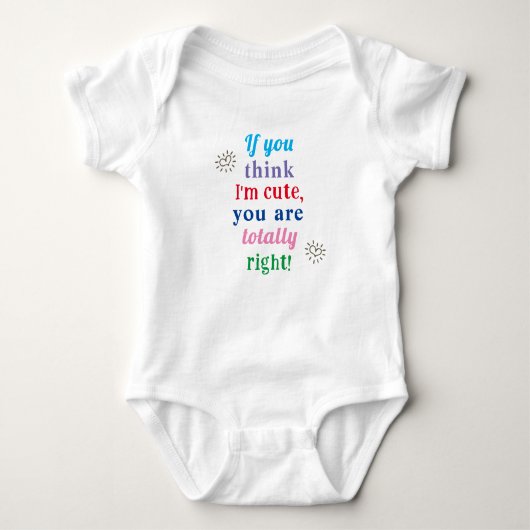 Schattige Baby shower cadeau, grappig bericht Romper (Voorkant)