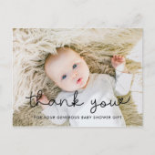 Schattige baby shower dank u briefkaart (Voorkant)