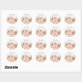 Schattige Baby shower Dank u Sticker (Vel)