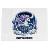 Schattige baby shower Eenhoorn Aanpasbaar Groot Cadeauzakje (Achterkant)