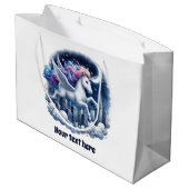 Schattige baby shower Eenhoorn Aanpasbaar Groot Cadeauzakje (Achterkant Gekanteld)