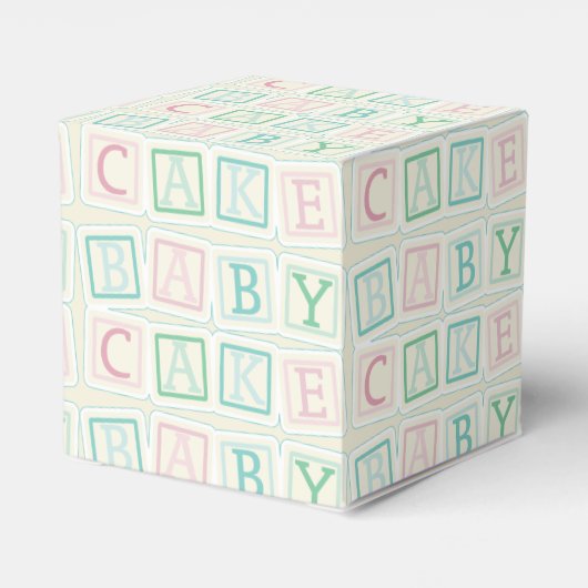 Schattige Baby shower Favor Box W / ABC Blocks Bedankdoosjes (Achterkant)