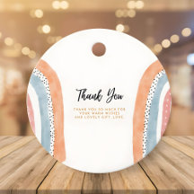 Schattige Baby shower Favor Tag