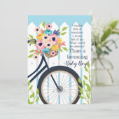 Schattige Baby shower Garden Party Bloemenuitnodig Kaart (Staand voorkant)