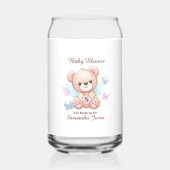 Schattige Baby shower gepersonaliseerd Blikvorm Glas (Achterkant)