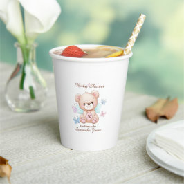 Schattige Baby shower gepersonaliseerd Papieren Bekers
