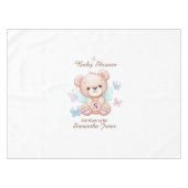 Schattige Baby shower gepersonaliseerd Tafelkleed (Voorkant (Horizontaal))