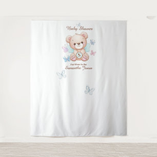 Schattige Baby shower gepersonaliseerd Wandkleed