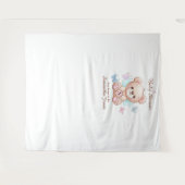 Schattige Baby shower gepersonaliseerd Wandkleed (Voorkant (horizontaal))