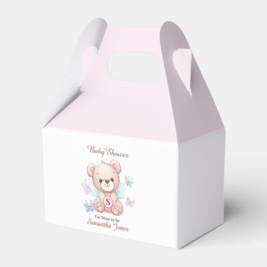 Schattige Baby shower gepersonaliseerde gunstbox Bedankdoosjes (Achterkant)
