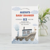 Schattige baby shower kaart (Staand voorkant)