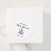Schattige Baby shower Kat Twins Blauw Roze Bedankjes Labels (In situ)
