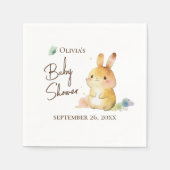 Schattige Baby shower konijn Servet (Voorkant)