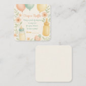 Schattige Baby shower Luier Raffle Enclosure Kaart (Voorkant / Achterkant)