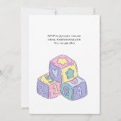 Schattige Baby shower Muis en kinderwagen Kaart (Achterkant)