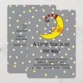 Schattige Baby shower onder de sterren Save The Date (Voorkant / Achterkant)