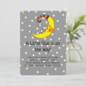 Schattige Baby shower onder de sterren Save The Date (Staand voorkant)