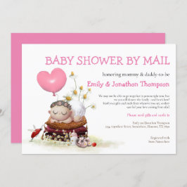 Schattige Baby shower per post lieveheersbloem Kaart