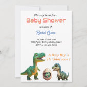 Schattige Baby shower Uitnodiging met het uitkomen (Voorkant)