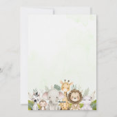 schattige Baby Shower Uitnodigingen met Schattigee (Achterkant)