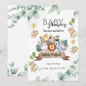 Schattige Baby Shower Uitnodigingen voor een memor (Voorkant / Achterkant)