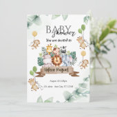 Schattige Baby Shower Uitnodigingen voor een memor (Staand voorkant)