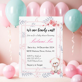 Schattige baby shower van Bearly Wait Kaart