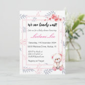 Schattige baby shower van Bearly Wait Kaart (Staand voorkant)