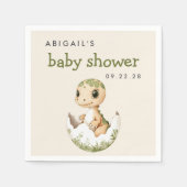 Schattige Baby shower van broedende dinosauriërs Servet (Voorkant)