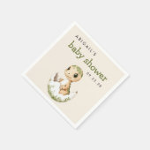 Schattige Baby shower van broedende dinosauriërs Servet (Hoek)