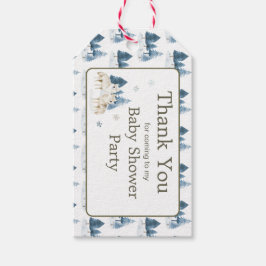 Schattige Baby shower van de noordpoolwolf Cadeaulabel