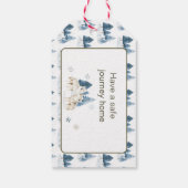 Schattige Baby shower van de noordpoolwolf Cadeaulabel (Achterkant)