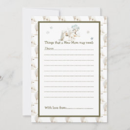 Schattige Baby shower van de noordpoolwolf Kaart