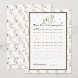 Schattige Baby shower van de noordpoolwolf Kaart